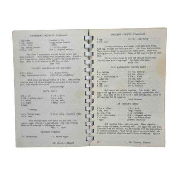 Vintage 1970s Cookbook Foothills United Church Women Cowley Alberta Sharing Best - Picture 12 of 16